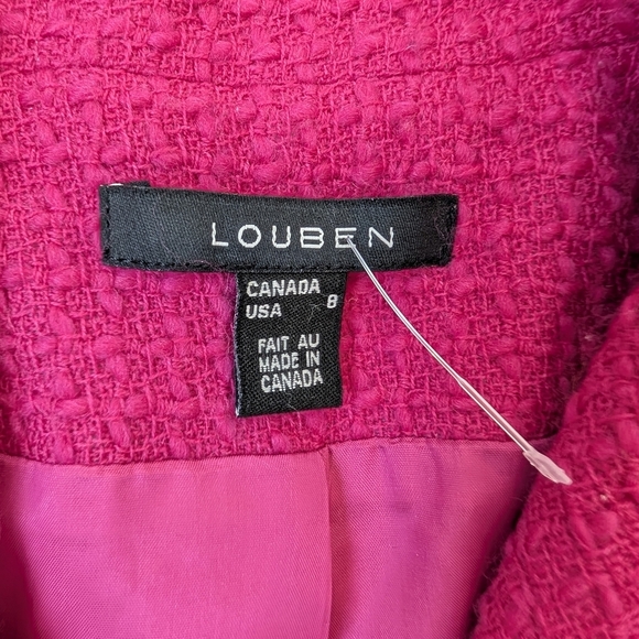 Vintage Louben Made In Canada Pure Virgin Wool Tweed Blazer Ptp 20" - Picture 6 of 8